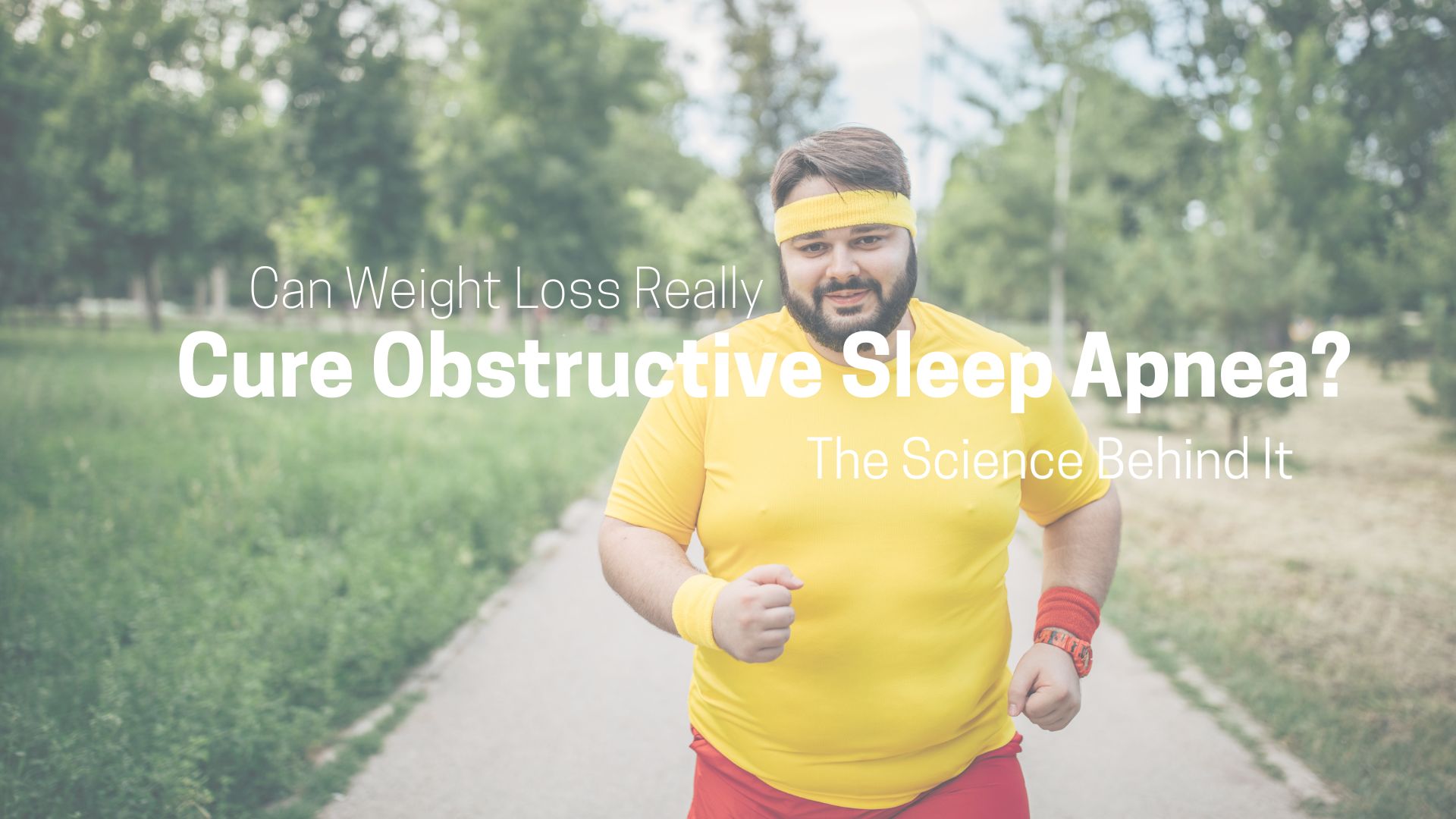 Man jogging outdoors to improve health and sleep apnea