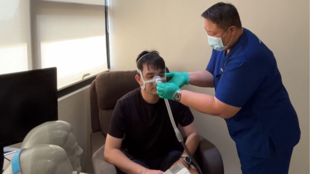 CPAP follow up mask fitting during early after sales care