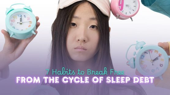 Woman holding alarm clocks showing effects of sleep debt